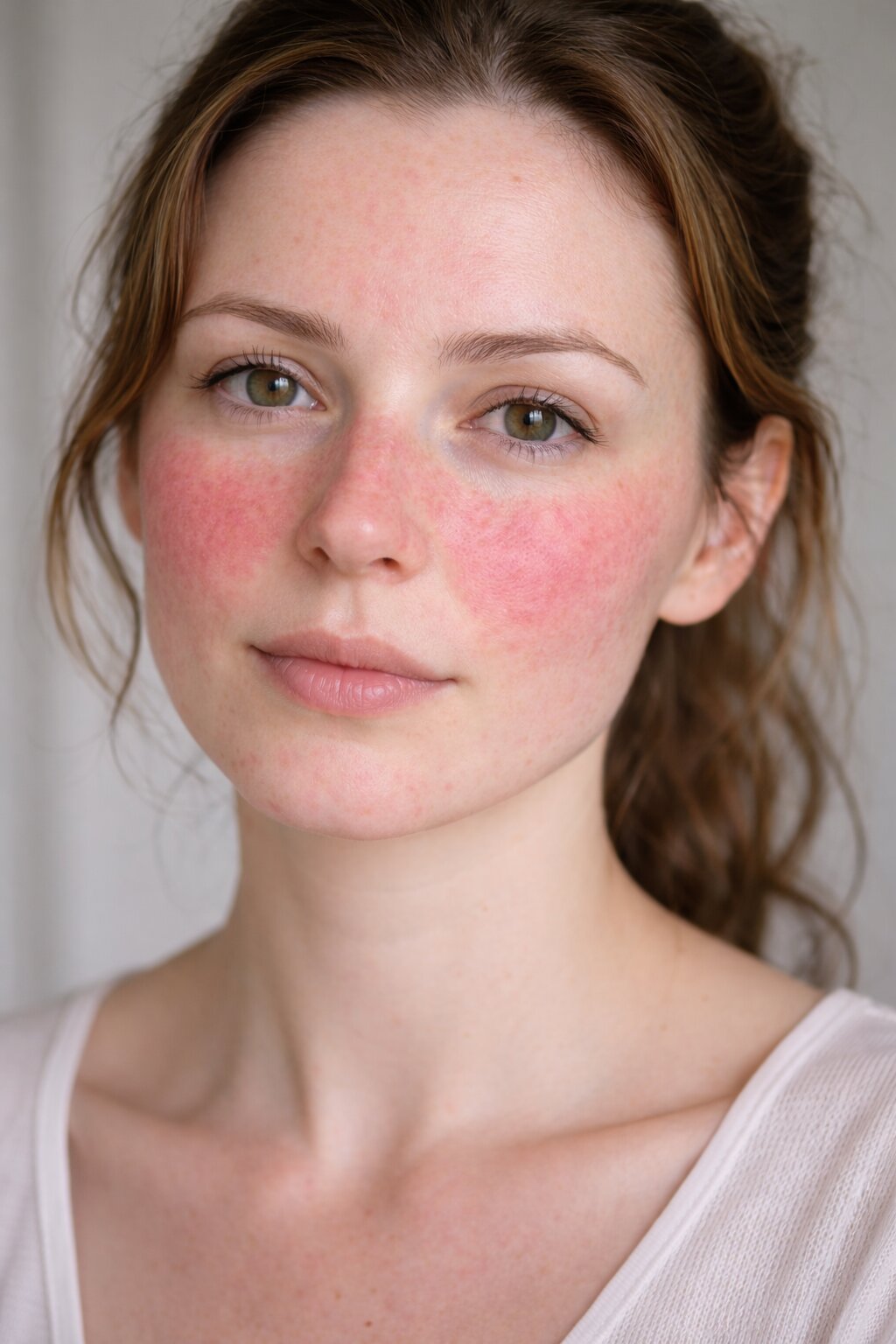Gesicht mit Rosacea